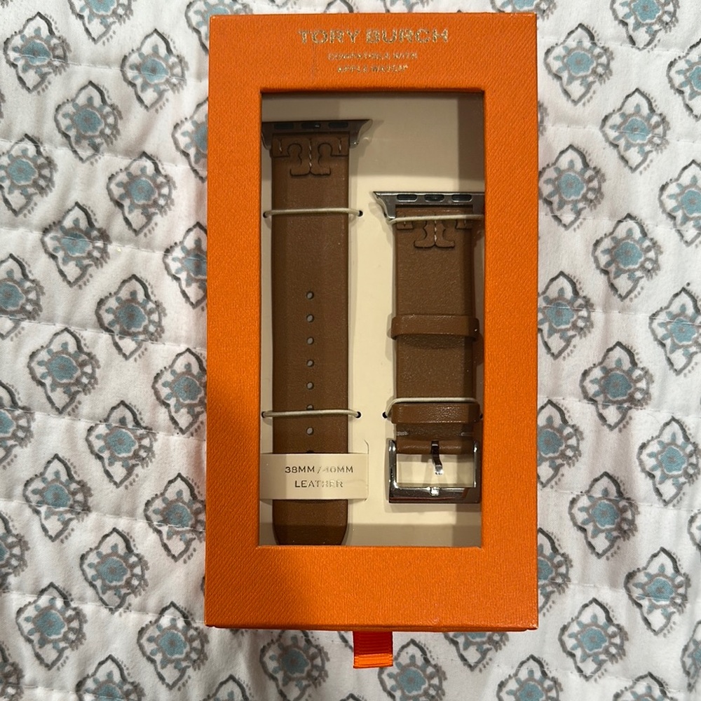 Tory Burch Brown Leather Watch Strap